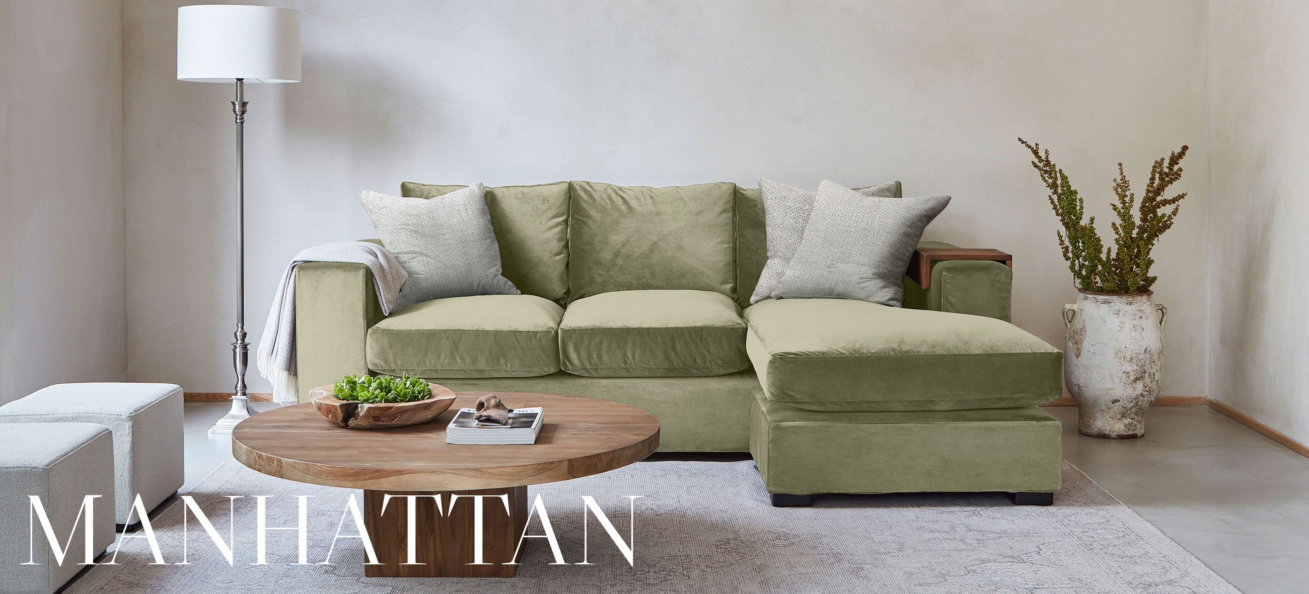 Wide Padded Arms, Scatter Cushions Included