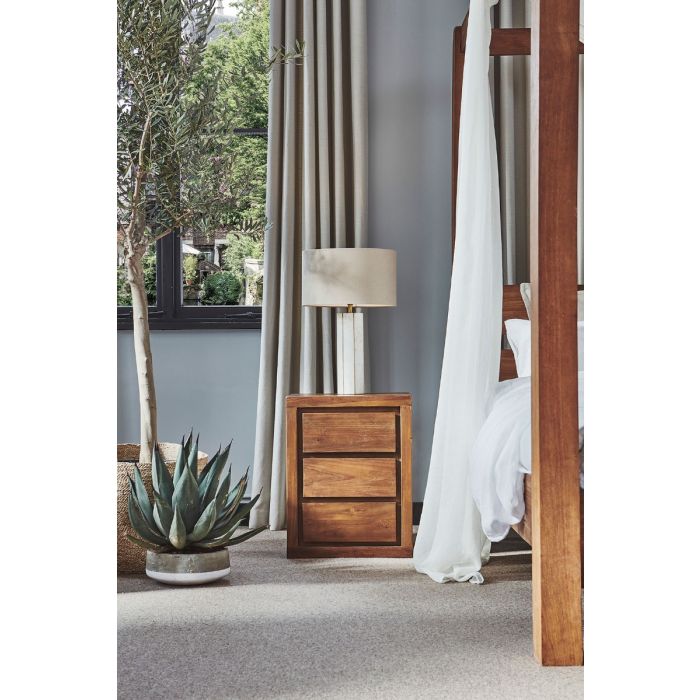 Hudson Bedside Chest 3 Drawer