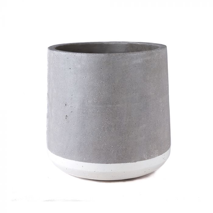 Concrete Floor Planter - White