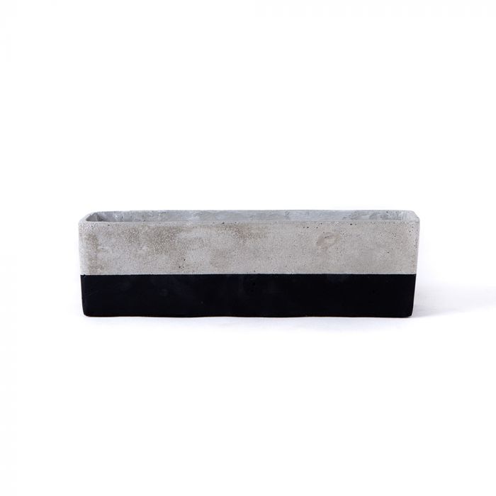 Rectangular Concrete Planter - Black