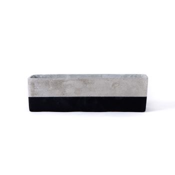 Rectangular Concrete Planter - Black
